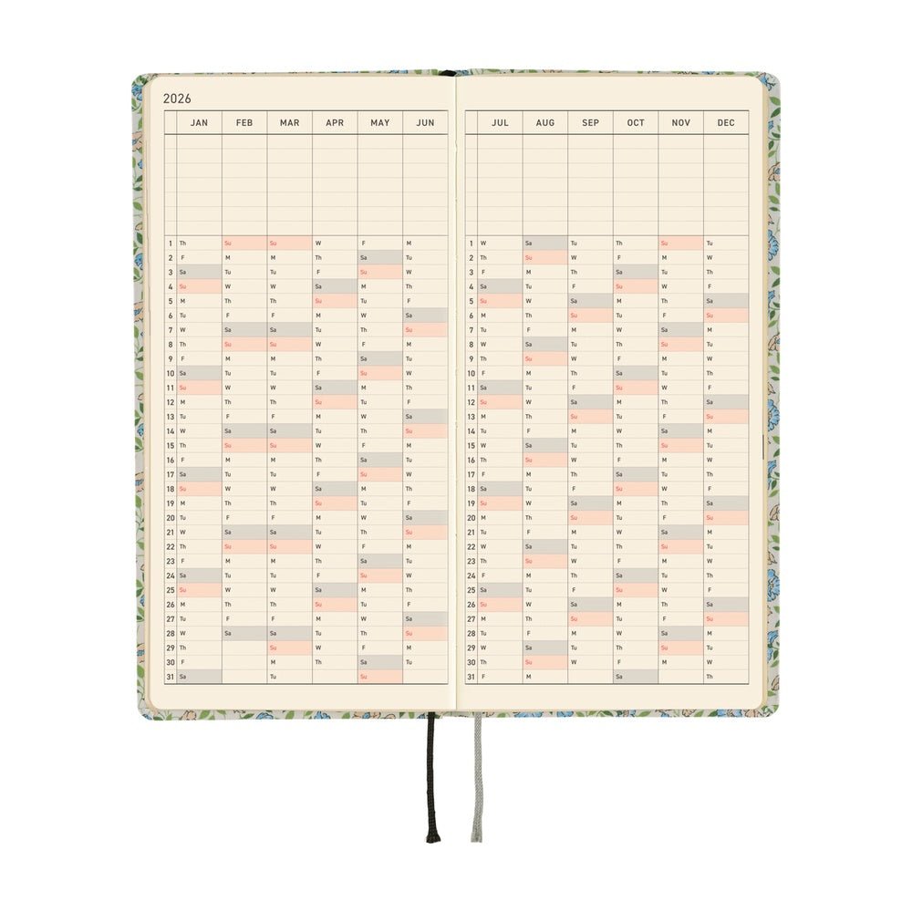Hobonichi Techo Weeks 2026 - Liberty Fabrics: Sasha Kiora Boston General Store
