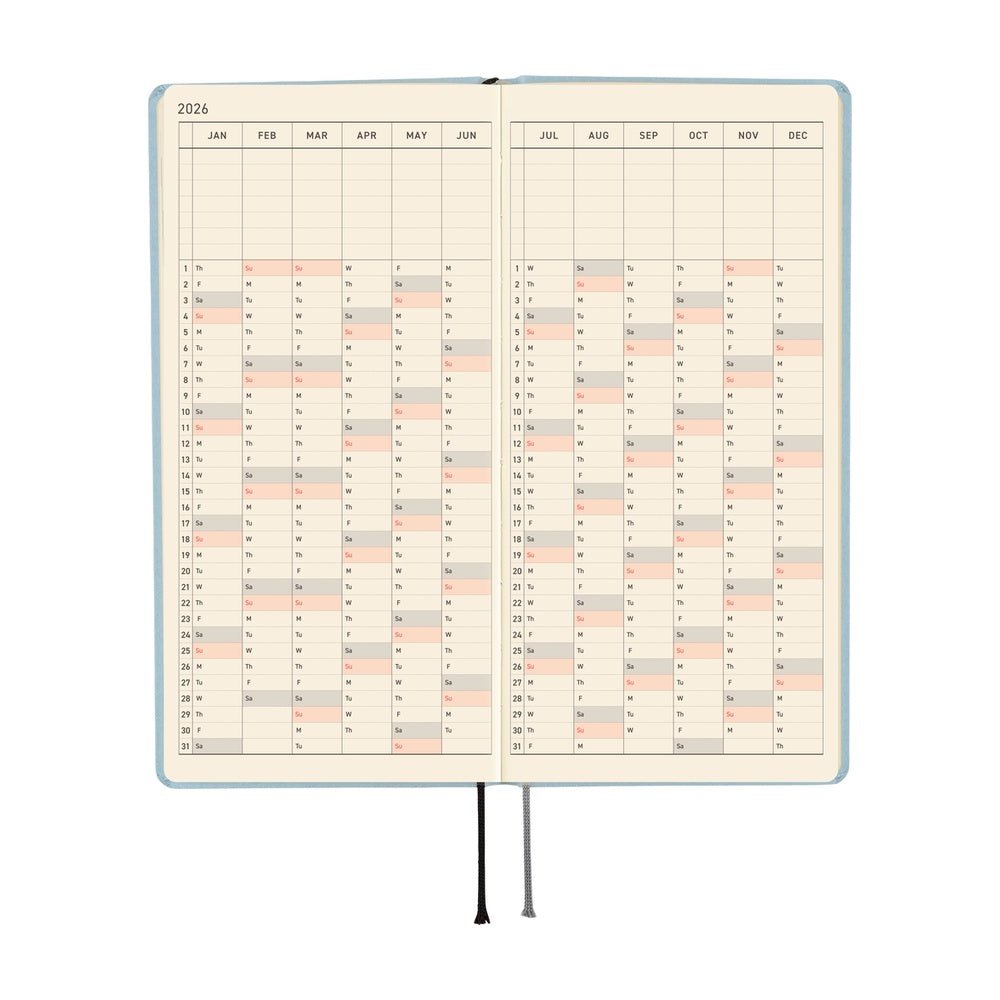 Hobonichi Techo Weeks 2026 - Paper Series: Sky Boston General Store