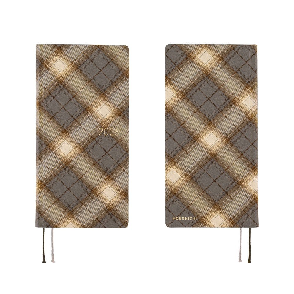 Hobonichi Techo Weeks 2026 - Shirt Fabric: Foggy Plaid Boston General Store