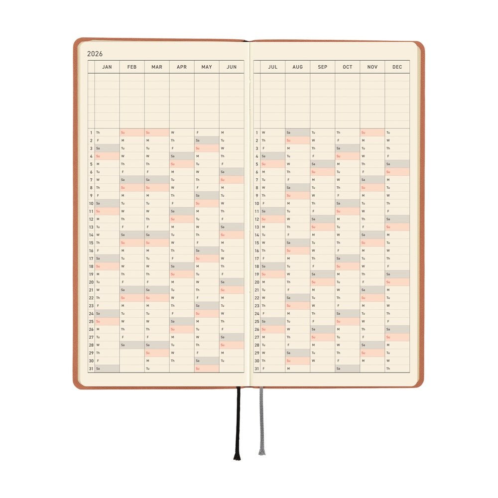 Hobonichi Techo Weeks 2026 - Smooth: Milk Cocoa Boston General Store