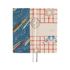 Front and back of Hobonichi Techo Weeks Unsodo Spring Start Weeks planner laying flat on white background