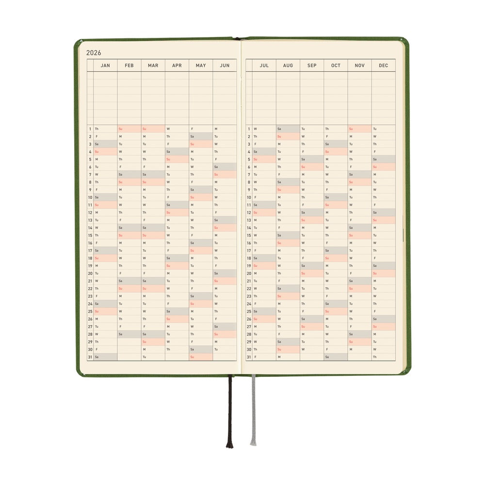 Hobonichi Techo Weeks 2026 - Colors: Antique Green at Boston General Store