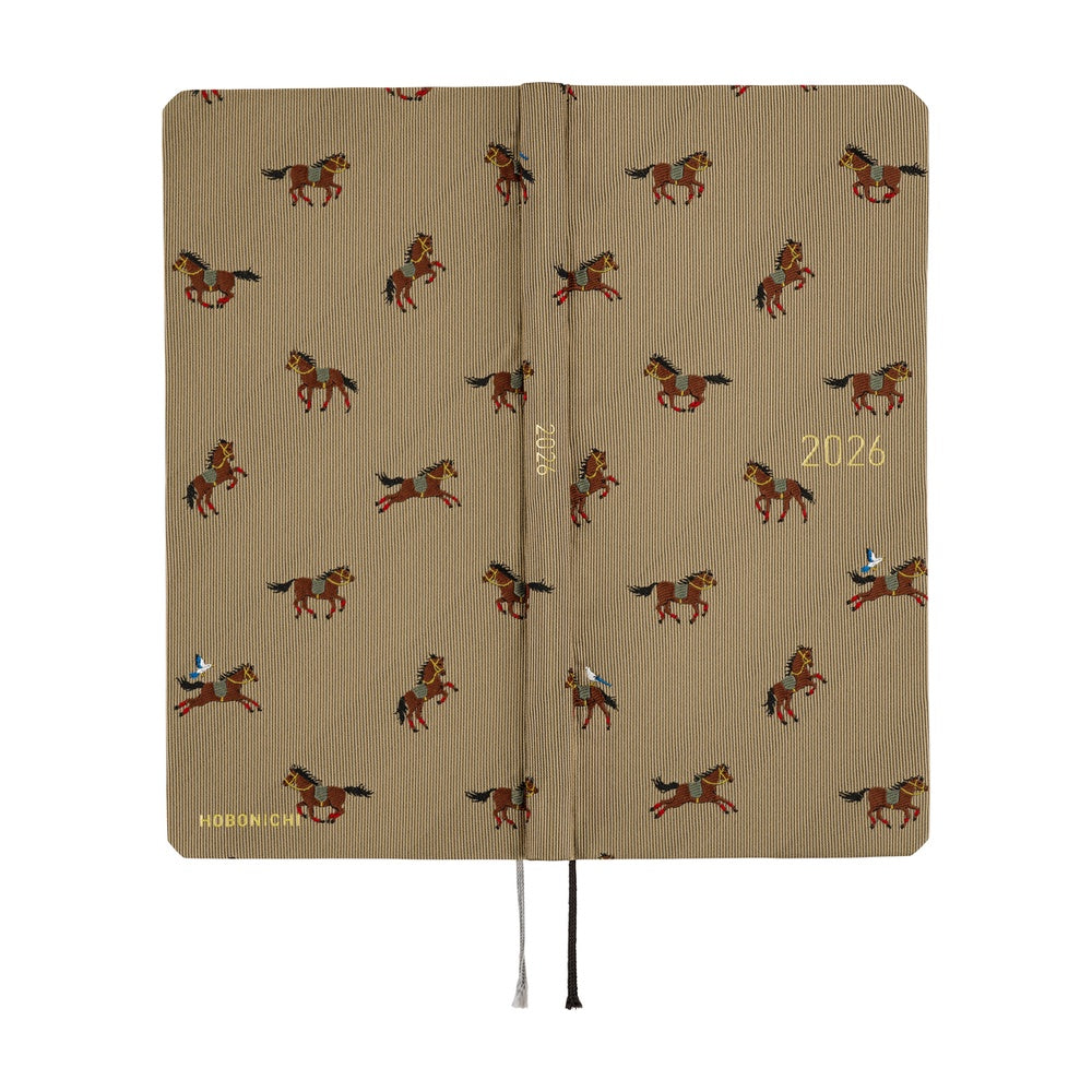 Hobonichi Techo Weeks 2026 - Bow &amp; Tie: Galloping Horses at Boston General Store