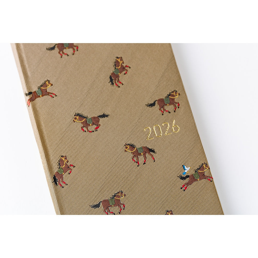 Hobonichi Techo Weeks 2026 - Bow &amp; Tie: Galloping Horses at Boston General Store