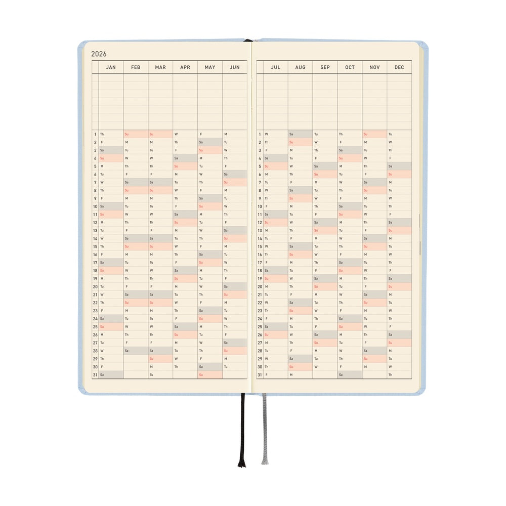 Hobonichi Techo Weeks 2026 - Colors: Sky Mist at Boston General Store