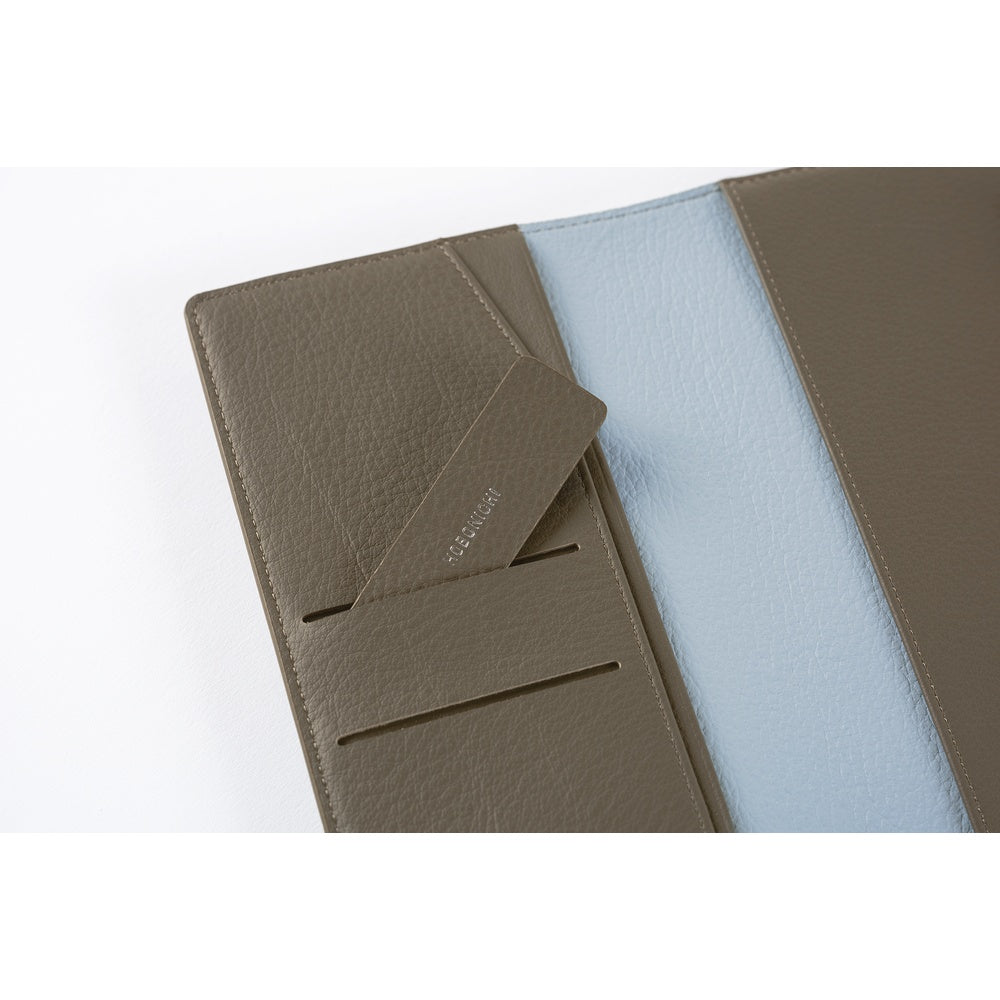 Hobonichi Techo Weeks Cover - Leather: Taut (Gray &amp; Light Blue) at Boston General Store