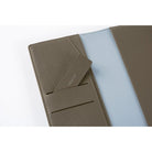 Hobonichi Techo Weeks Cover - Leather: Taut (Gray & Light Blue) Boston General Store