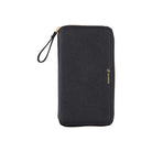 Black zippered fabric case for Hobonichi Techo Weeks on white background
