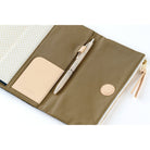 A Hobonichi Tragen cover for Weeks in the color Bitter Plaid.