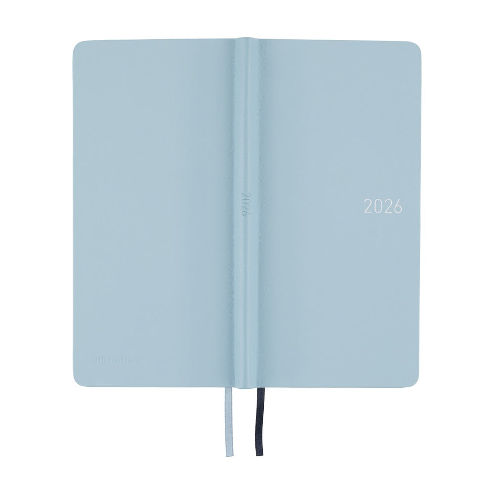 Hobonichi Techo Weeks 2026 - Leather: Snow Blue at Boston General Store