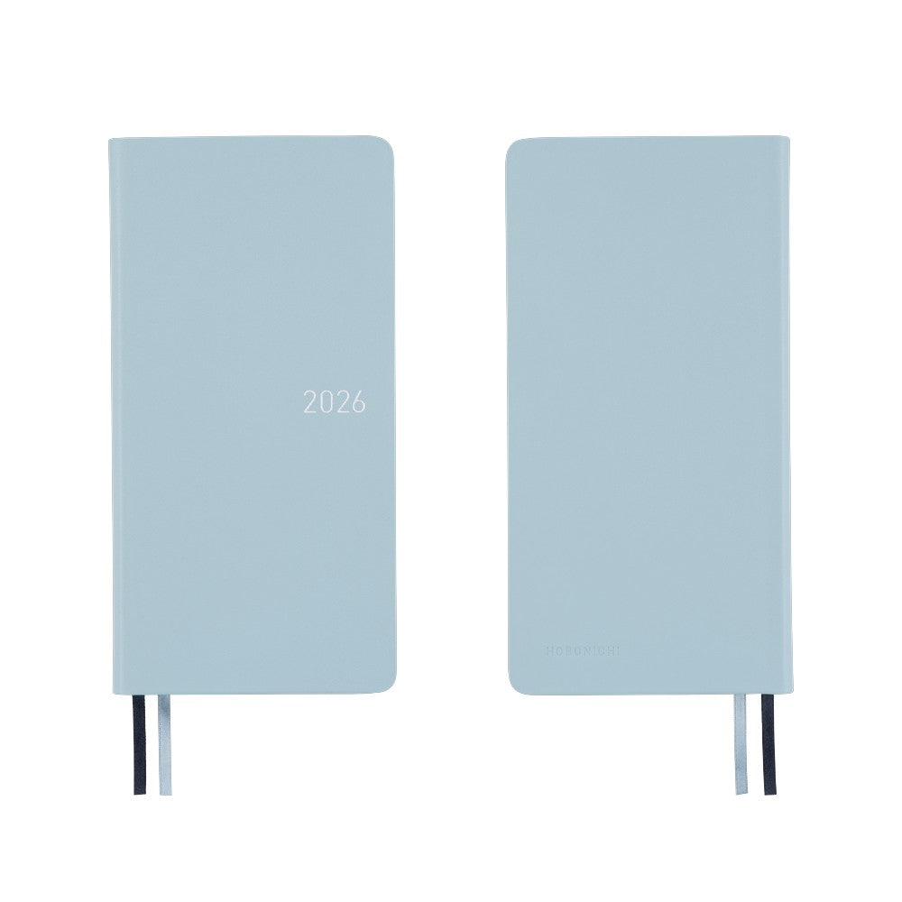 Hobonichi Techo Weeks 2026 - Leather: Snow Blue at Boston General Store