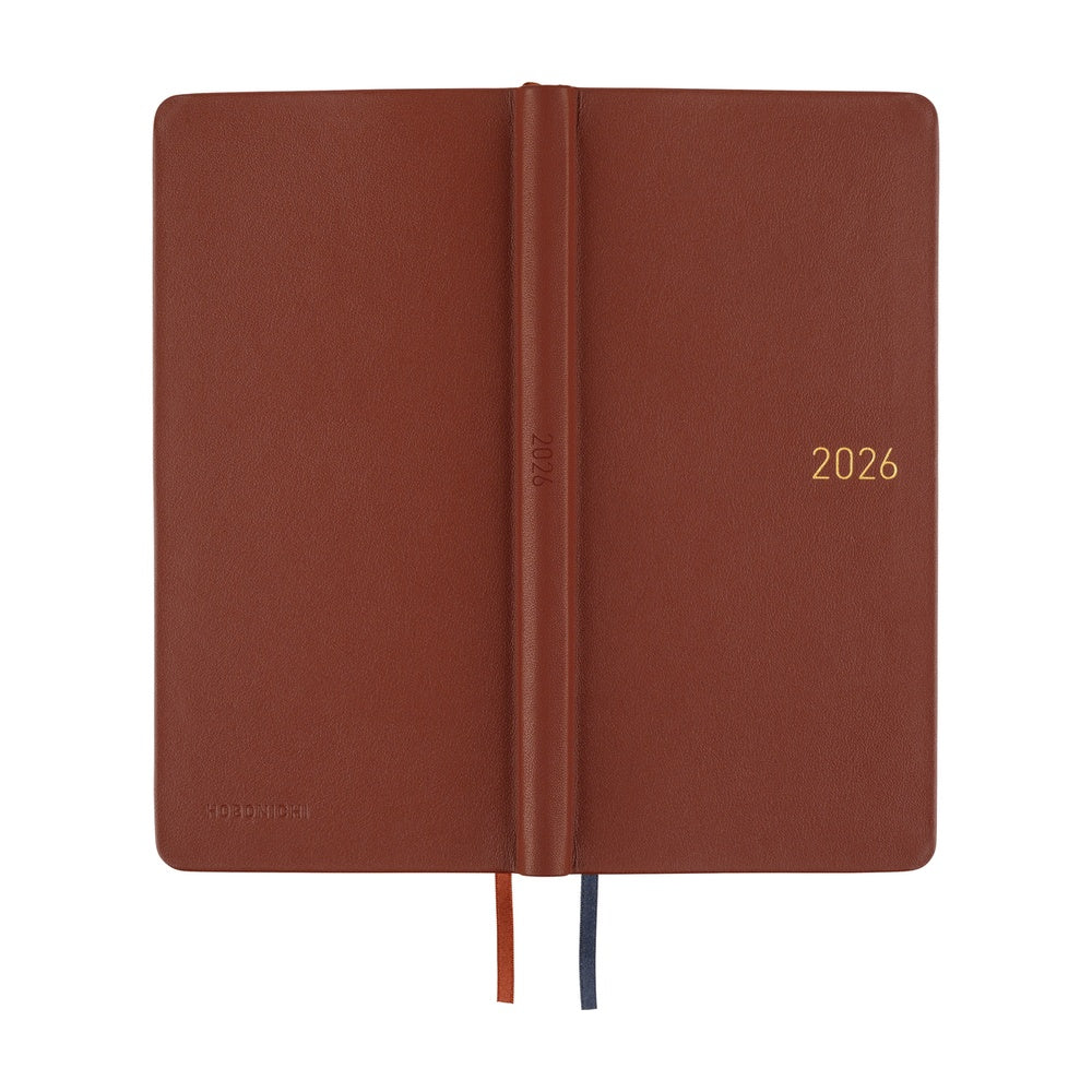 Hobonichi Techo Weeks 2026 - Leather: Wine Brown at Boston General Store