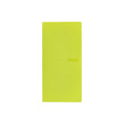 A lime green planner notebook with a debossed 2027 MEGA logo on the front, centered on a plain white background.