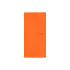 A bright orange planner with a subtle embossed logo on the front cover that reads 2027 MEGA, centered against a plain white background.
