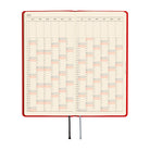 A 2027 Hobonichi Mega Weeks planner in the color Poppy Red