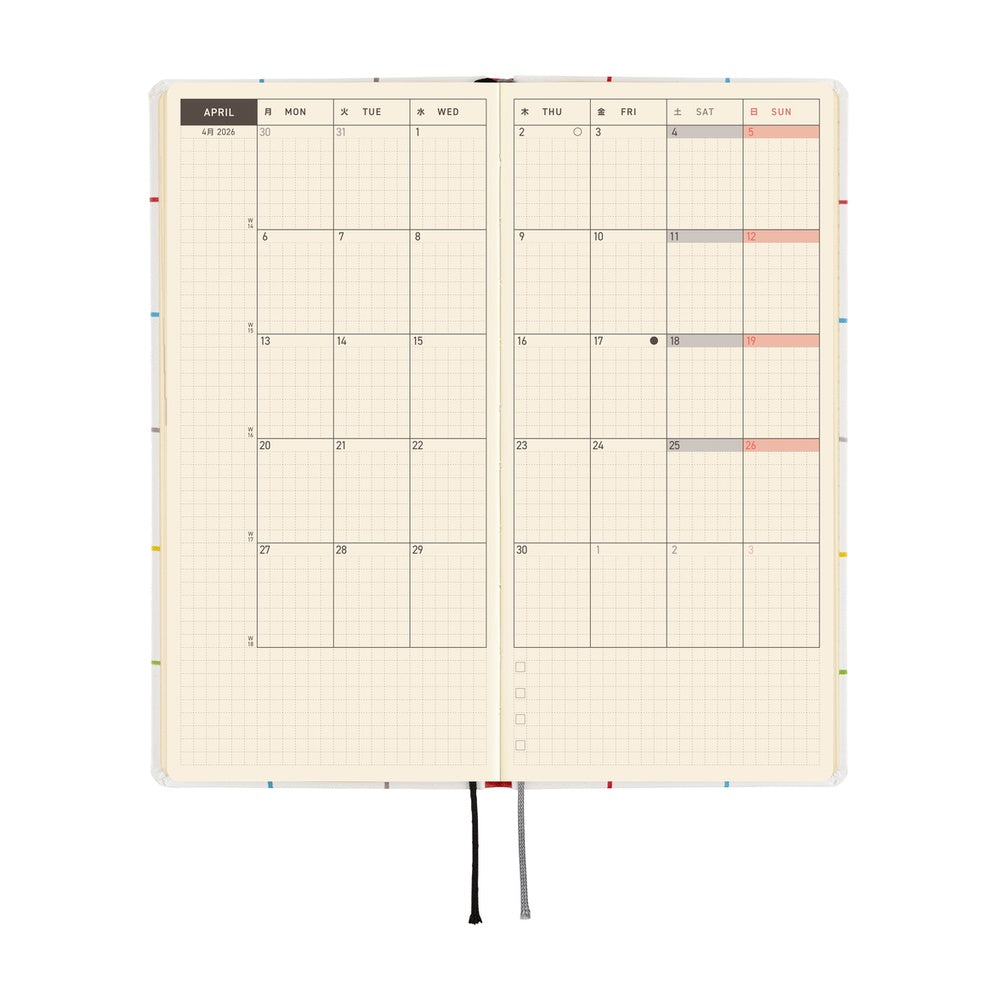 Hobonichi Techo Weeks 2026 - 100%ORANGE: Squirrel’s Moving Day at Boston General Store