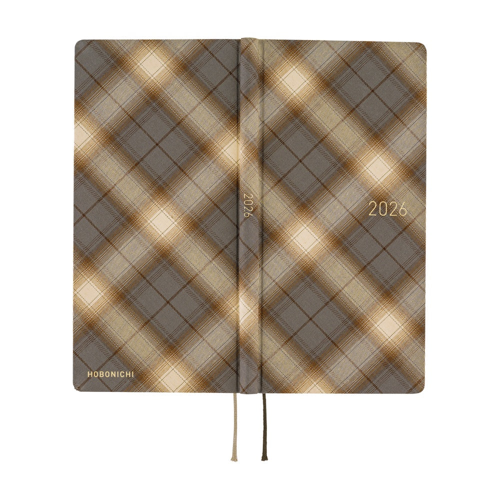 Hobonichi Techo Weeks 2026 - Shirt Fabric: Foggy Plaid at Boston General Store