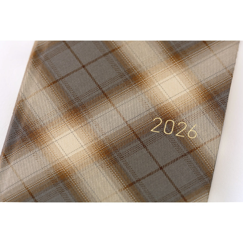 Hobonichi Techo Weeks 2026 - Shirt Fabric: Foggy Plaid at Boston General Store