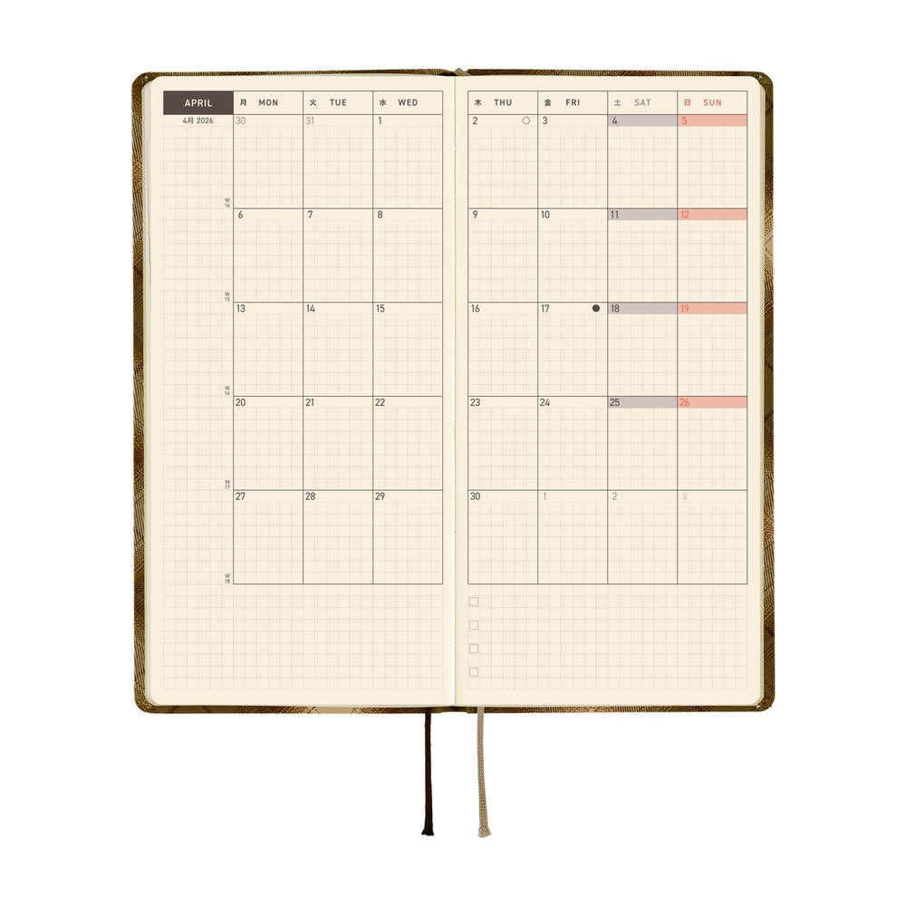 Hobonichi Techo Weeks 2026 - Shirt Fabric: Foggy Plaid at Boston General Store