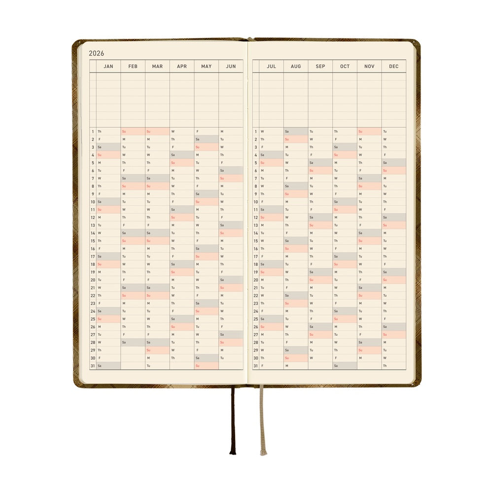 Hobonichi Techo Weeks 2026 - Shirt Fabric: Foggy Plaid at Boston General Store