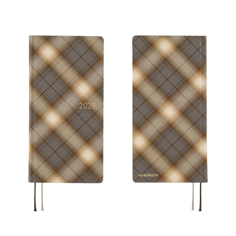 Hobonichi Techo Weeks 2026 - Shirt Fabric: Foggy Plaid at Boston General Store