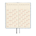 An open planner or calendar showing a 2027 yearly layout with cream pages.