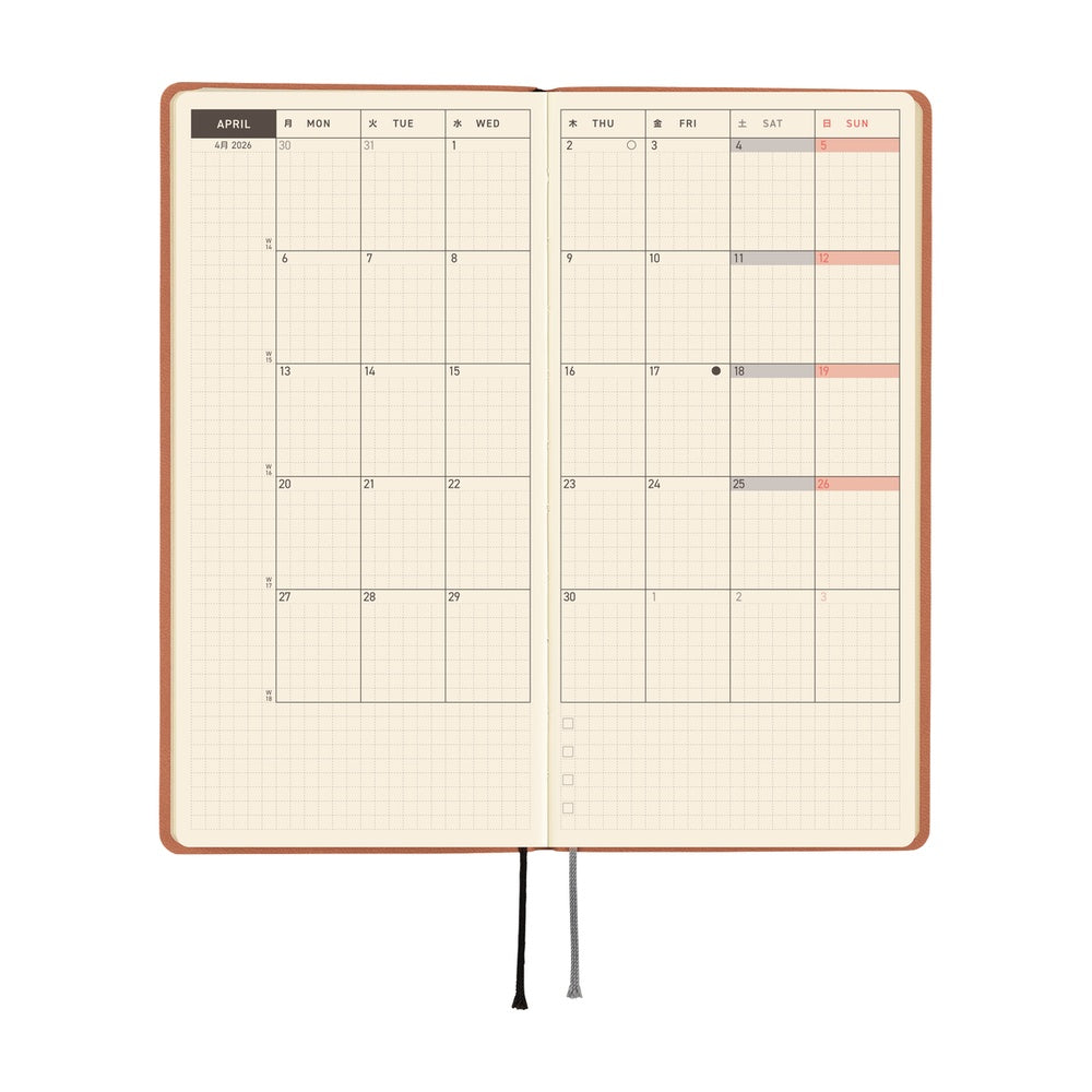 Hobonichi Techo Weeks 2026 - Smooth: Milk Cocoa at Boston General Store