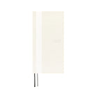 A cream-colored 2027 planner with a white stripe and two bookmark tabs, shown on a solid white background.