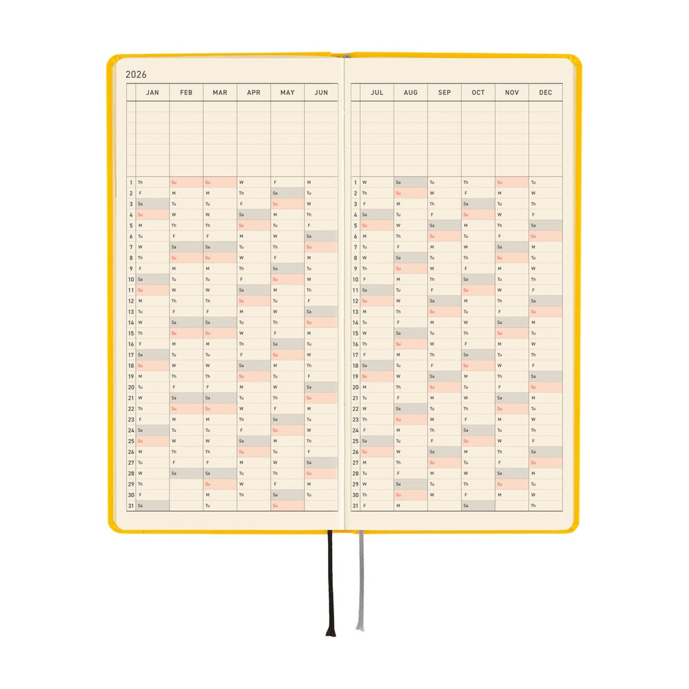 Hobonichi Techo Weeks 2026 - Colors: Full Moon Yellow at Boston General Store