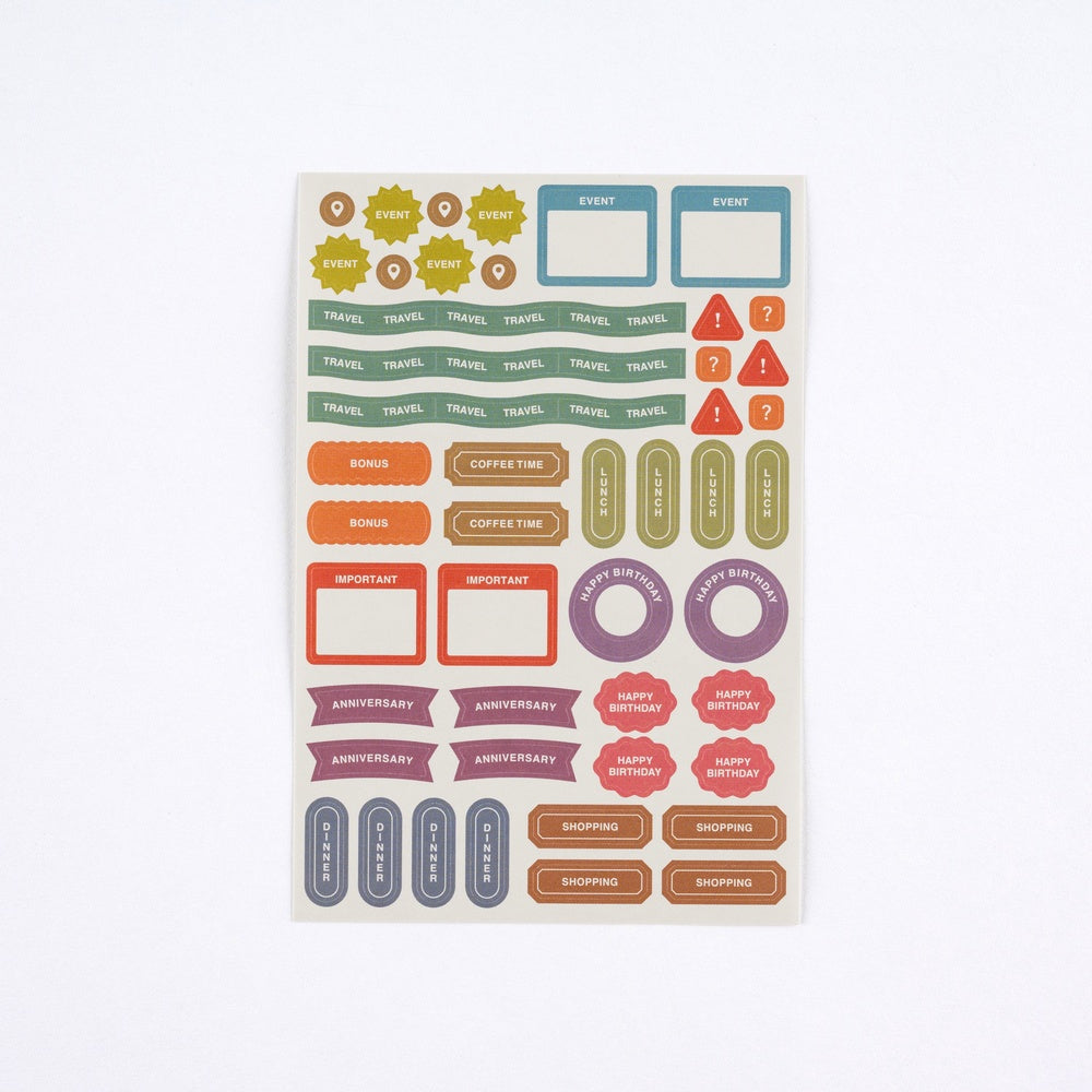 TSUKI no IRO: Sticker Set - Schedule at Boston General Store