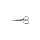 Pair of embroidery scissors with cornucopia design on white background