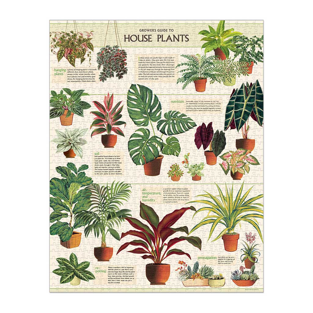 Cavallini & Co. House Plants Vintage Puzzle | Boston General Store