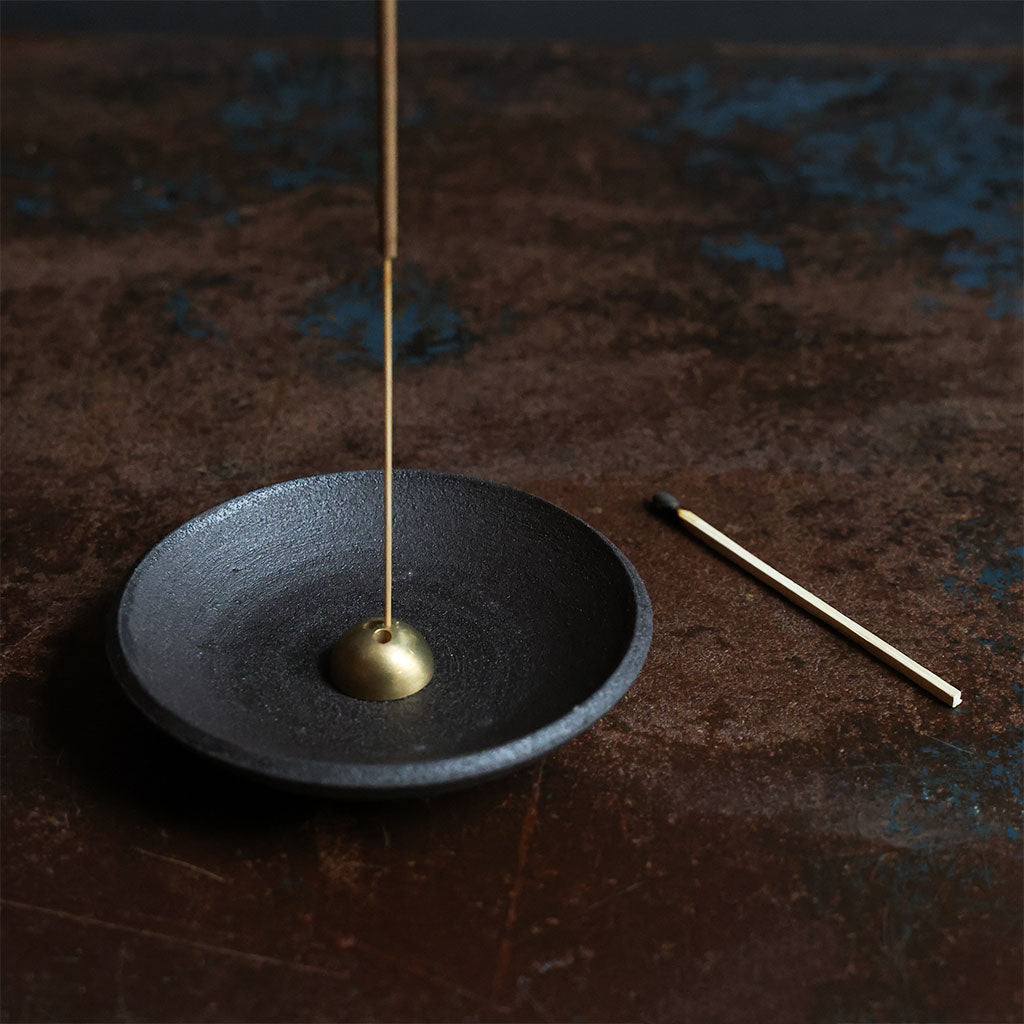 Smudging Dish with Brass Dome Incense Holder    at Boston General Store