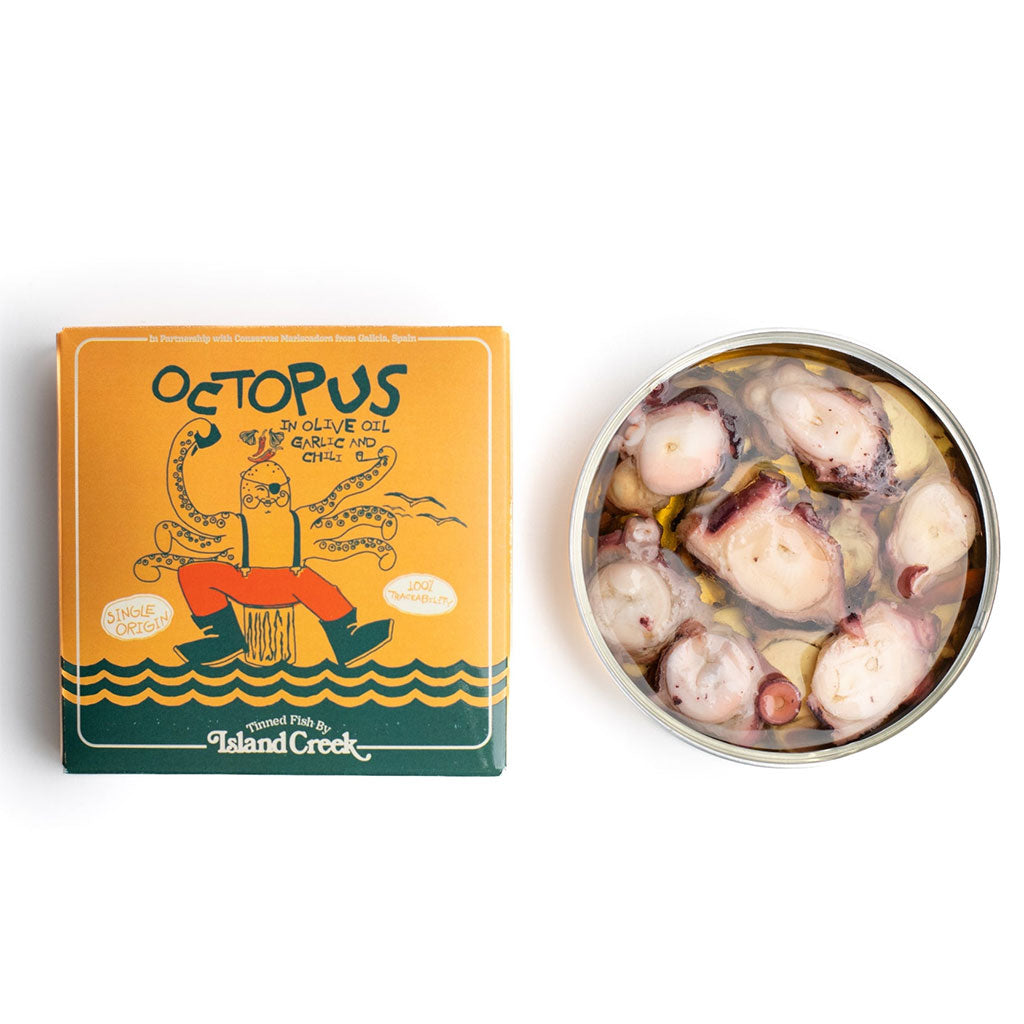 Island Creek x Mariscadora Octopus in Olive Oil, Garlic, and Chili at Boston General Store