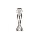 Stainless steel Japanese food grater standing on white background