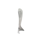 Stainless steel Japanese food grater standing on white background