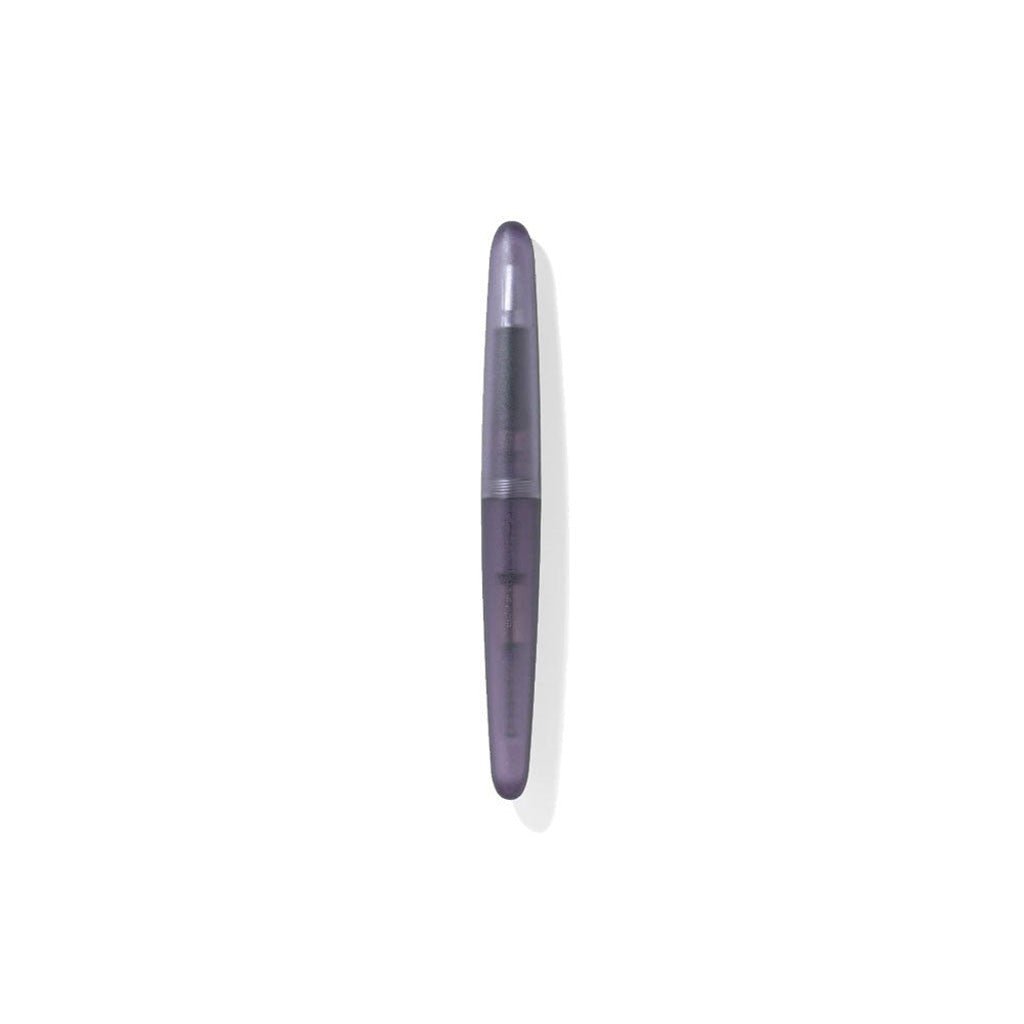 Purple pen on a white background