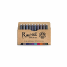 Set of 10 Kaweco ink cartridges in a cardboard packaging on a white background