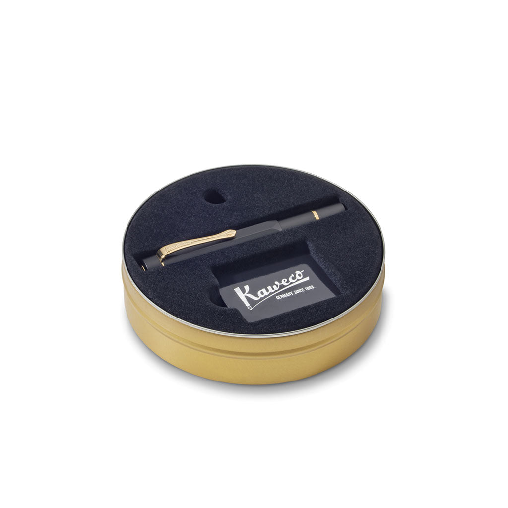 Kaweco Piston Sport AL Fountain Pen in Black/Gold at Boston General Store