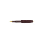 Wine brown bordeaux fountain pen with gold accents on a white background