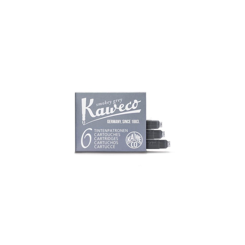 Kaweco ink cartridges in a gray box on a white background