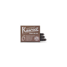 Caramel Brown Kaweco ink cartridges packaging with six cartridges on a white background