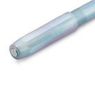 End of Iridescent Pearl Kaweco perkeo fountain pen on white background
