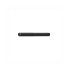 Black closed pen on a white background