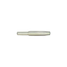 Light greenish white pen with silver accents closed on white background