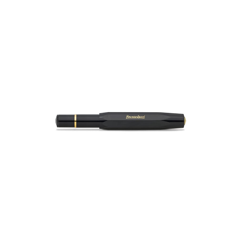 Kaweco Piston Sport Classic Fountain Pen in Black/Gold Boston General Store
