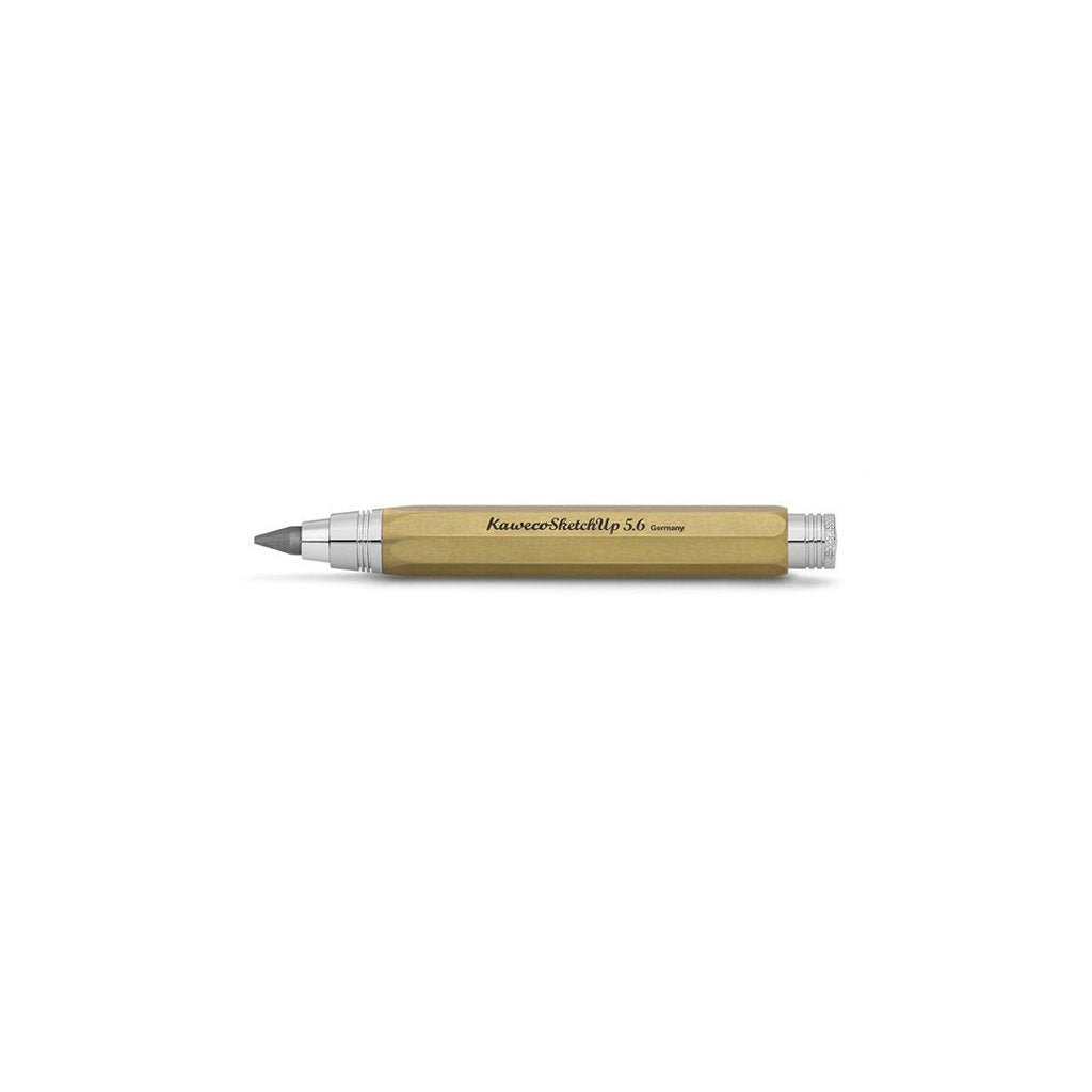 Brass pencil with Kaweco branding on white background