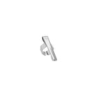 Silver octagonal fountain pen clip on white background