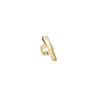 Gold octagonal fountain pen clip on white background