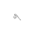 Silver nostalgic fountain pen clip on white background